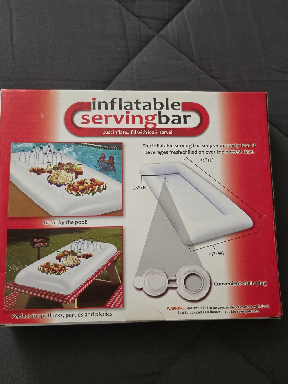 Inflatable Serving Bar - White Party Serveware